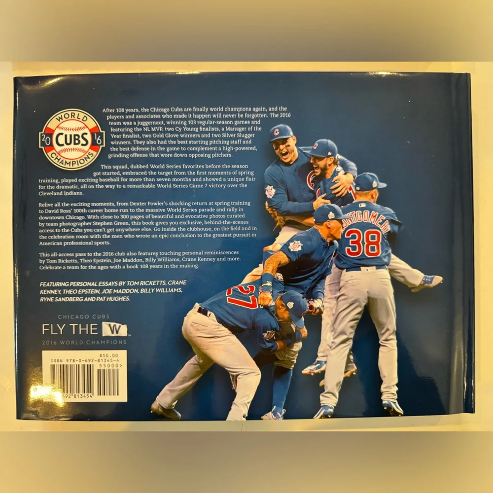 Chicago Cubs Fly the W Official 2016 World Series Champions Book | NEW Sealed